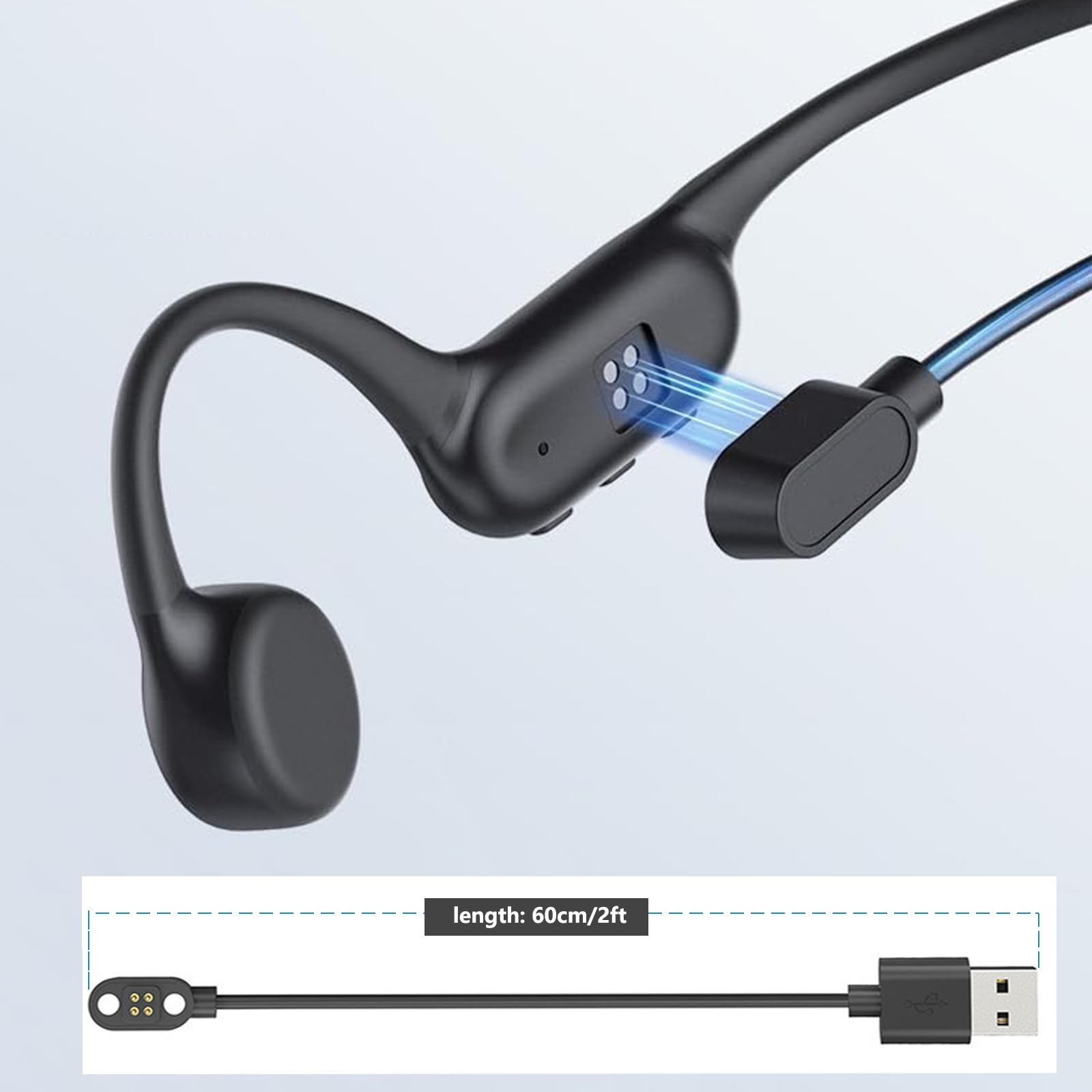 Bone Conduction Earphones with - đánh giá và giá Magnetic Charging Cable