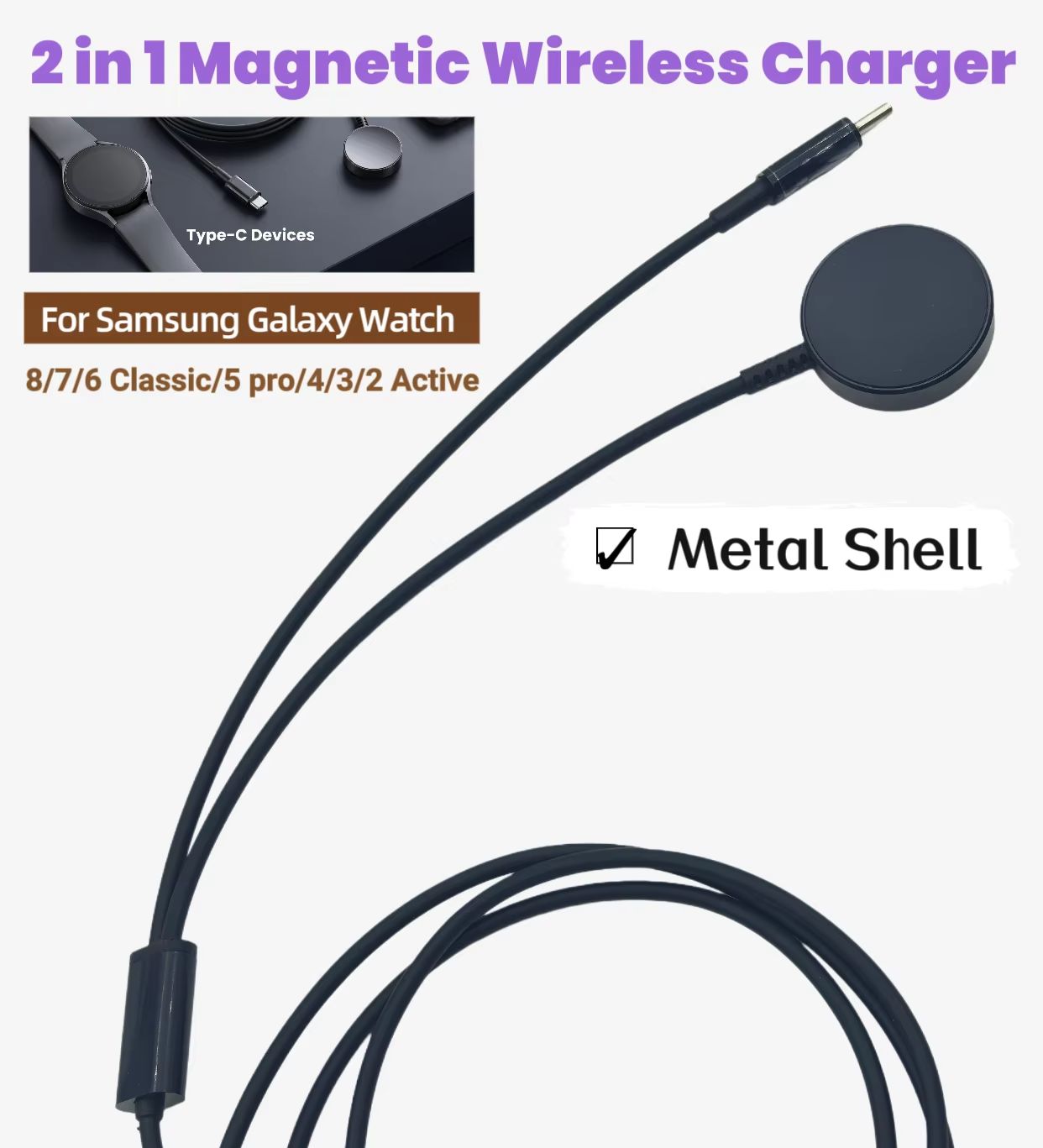Type-C 2-in-1 Magnetic Wireles - đánh giá và giá Magnetic Charging Cable