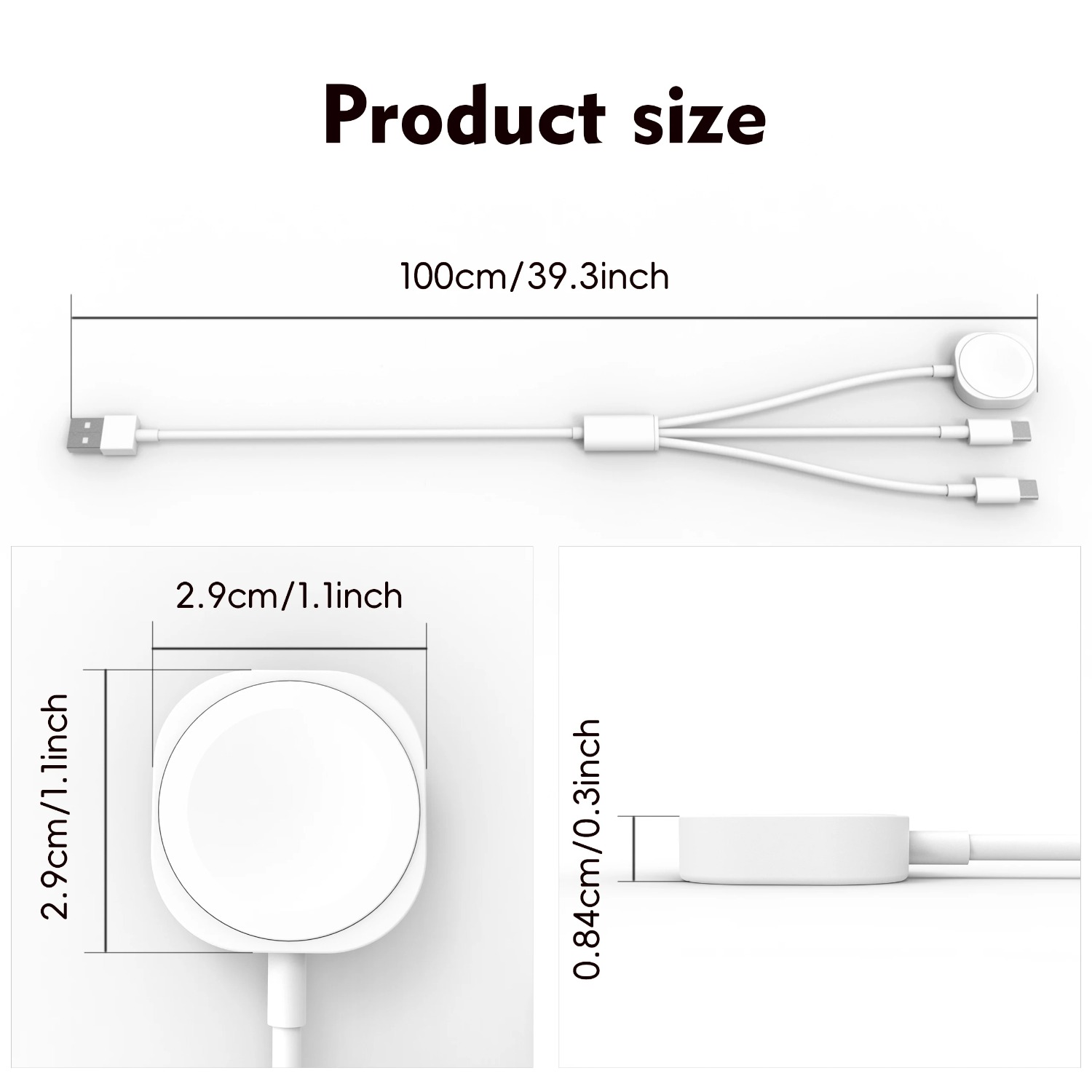 3 in 1  Magnetic Watch Charger - đánh giá và giá Magnetic Charging Cable