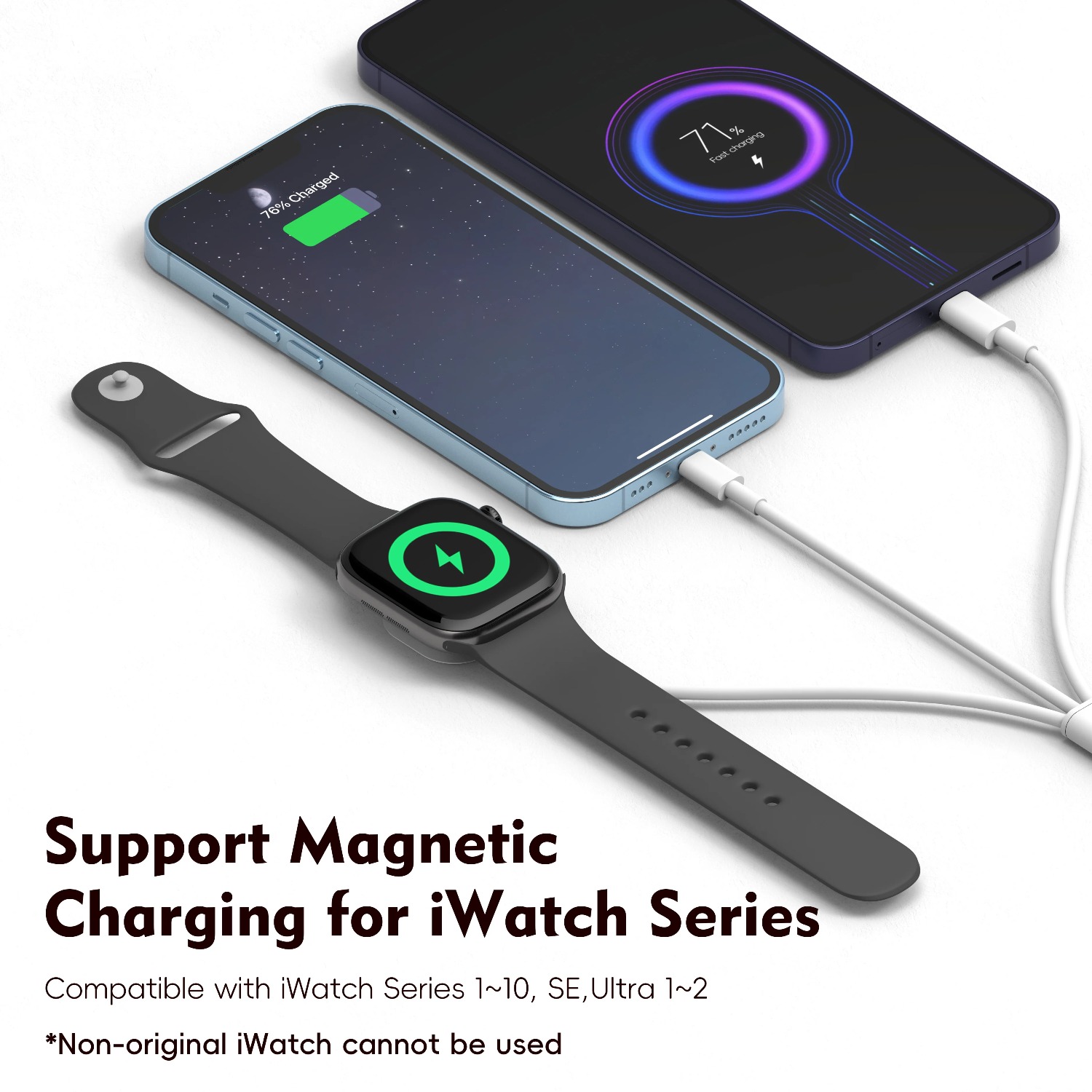3 in 1  Magnetic Watch Charger - đánh giá và giá Magnetic Charging Cable